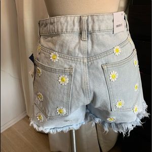 Daisy Flower Denim Shorts